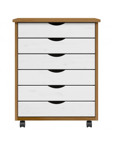 Armadietto Rotante con Cassetti MOSS ambra Legno Massello Pino