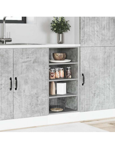 Armadio Inferiore Grigio Cemento 40x44,5x81,5 cm in Truciolato