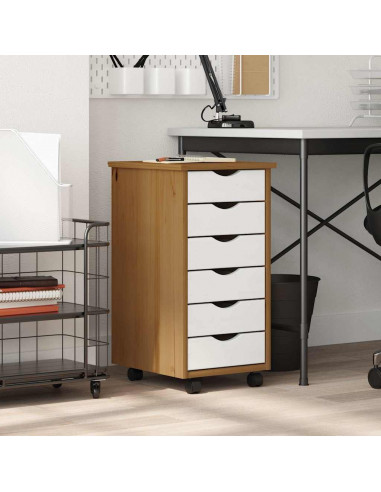 Armadietto Rotante con Cassetti MOSS ambra Legno Massello Pino