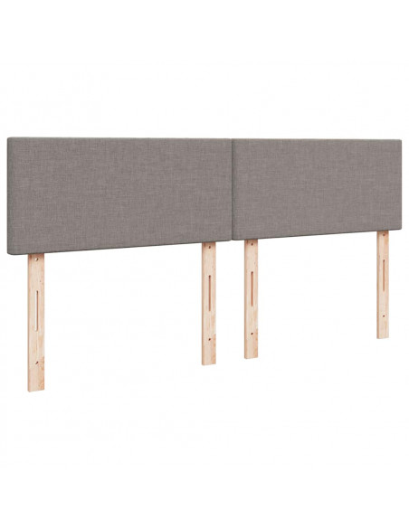 Struttura Letto Pouf con Materasso Tortora 200x200 cm Tessuto