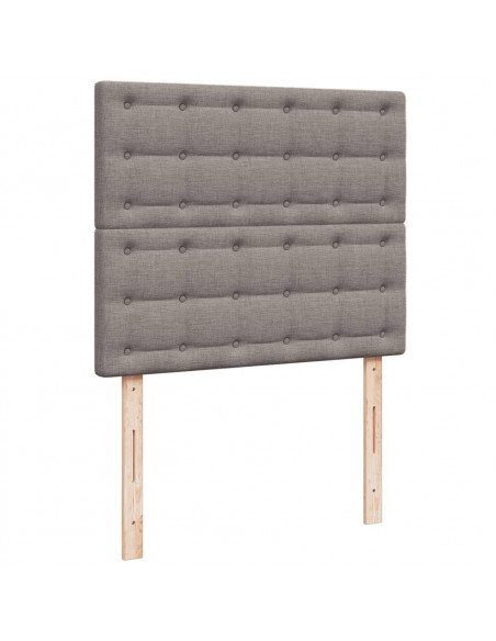 Struttura Letto Pouf con Materasso Tortora 120x200cm in Tessuto