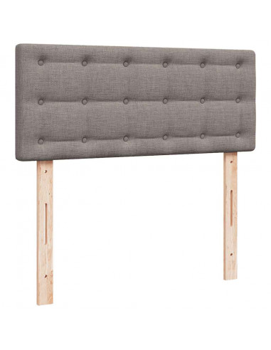 Struttura Letto Pouf con Materasso Tortora 120x190 cm Tessuto