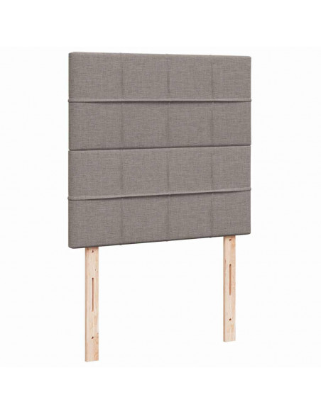 Struttura Letto Pouf con Materasso Tortora 100x200cm in Tessuto