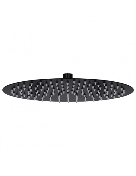 Testa Doccia a Pioggia in Acciaio Inox 30 cm Rotonda Nera