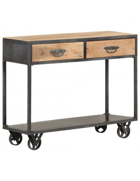 Tavolo Consolle 90x35x74cm in Legno Massello di Recupero