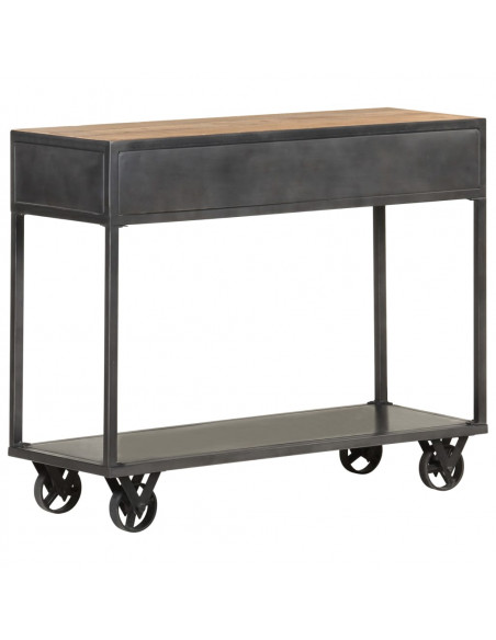 Tavolo Consolle 90x35x74cm in Legno Massello di Recupero