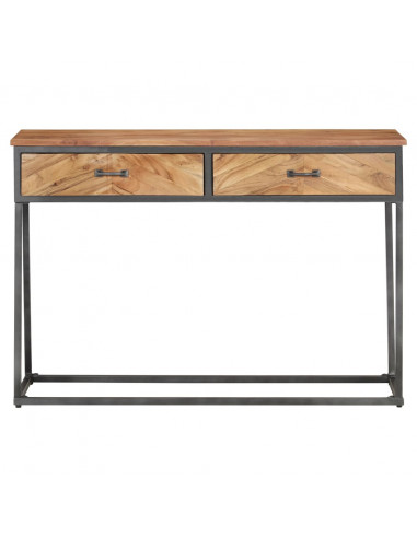 Tavolo Consolle 110x35x75 cm in Legno Massello di Acacia