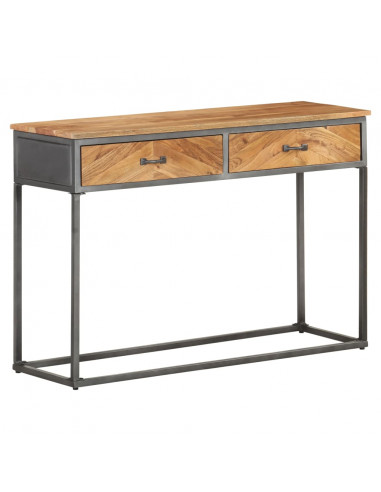 Tavolo Consolle 110x35x75 cm in Legno Massello di Acacia