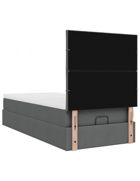 Struttura Letto Pouf con Materasso 90x190 cm in Tessuto