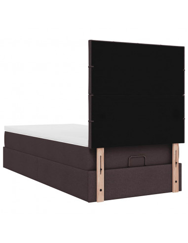 Struttura Letto Pouf con Materasso 90x200 cm in Tessuto