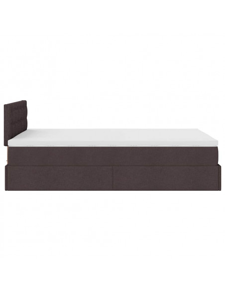 Struttura Letto Pouf con Materasso 80x200 cm in Tessuto