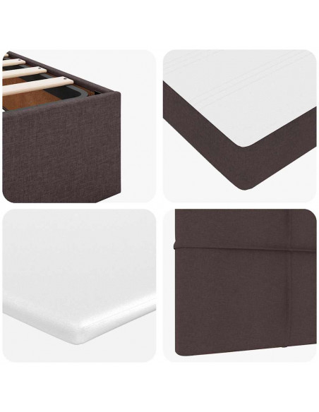 Struttura Letto Pouf con Materasso 80x200 cm in Tessuto
