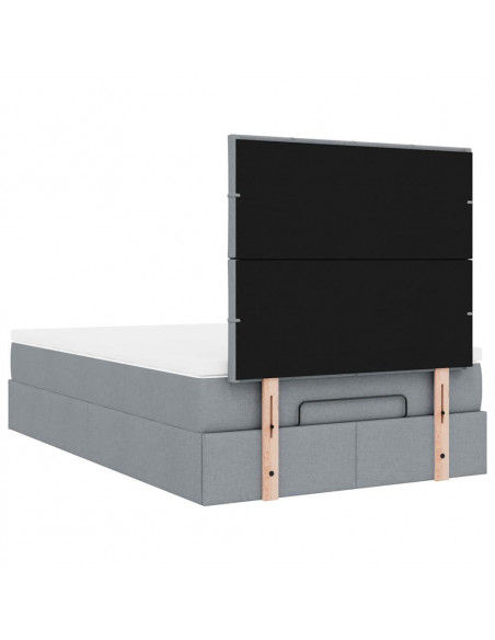 Struttura Letto Pouf con Materasso 120x190 cm in Tessuto