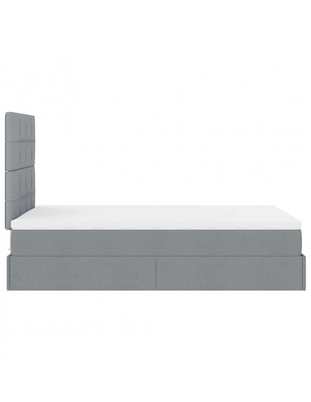 Struttura Letto Pouf con Materasso 120x200 cm in Tessuto
