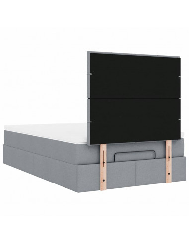 Struttura Letto Pouf con Materasso 120x200 cm in Tessuto