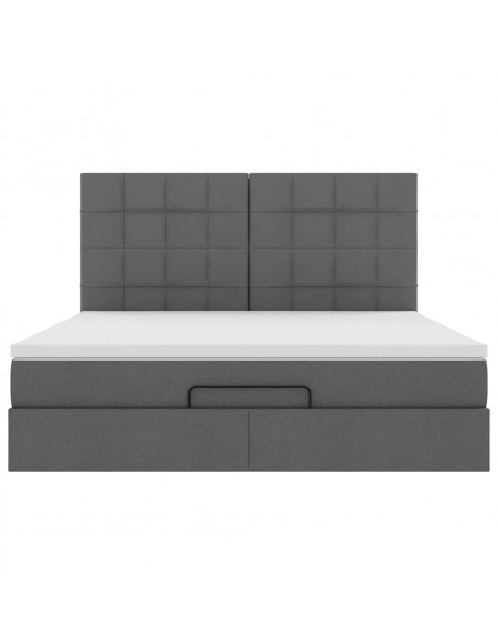 Struttura Letto Pouf con Materasso 160x200 cm in Tessuto