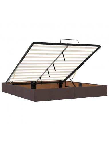 Struttura Letto Pouf con Materasso 160x200 cm in Tessuto