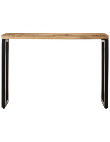 Tavolo Consolle 110x35x76 cm in Legno Grezzo Massello di Mango