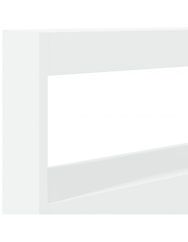 Testiera con Contenitore a LED Bianca 100x17x102 cm