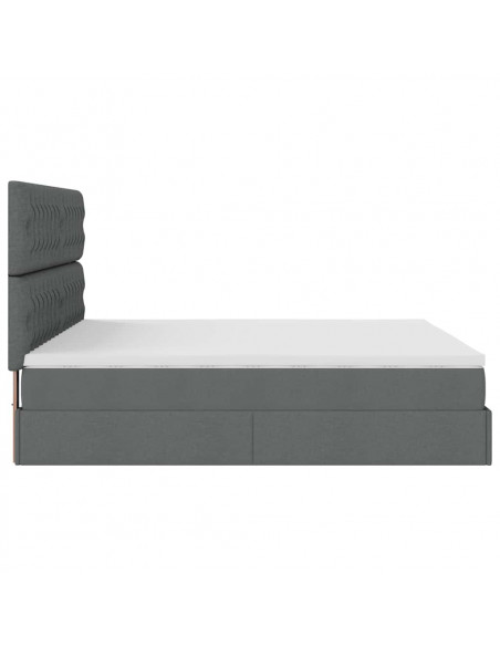 Struttura Letto Pouf con Materasso 180x200 cm in Tessuto