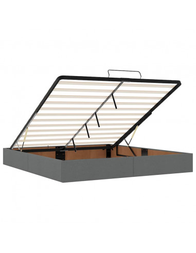 Struttura Letto Pouf con Materasso 180x200 cm in Tessuto