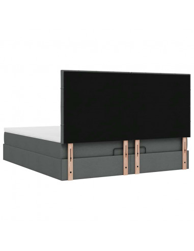 Struttura Letto Pouf con Materasso 180x200 cm in Tessuto