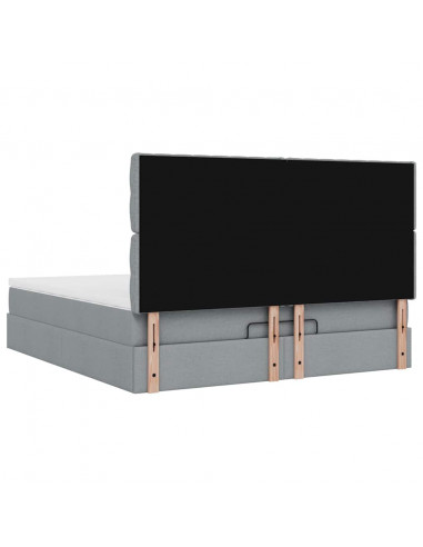 Struttura Letto Pouf con Materasso 160x200 cm in Tessuto