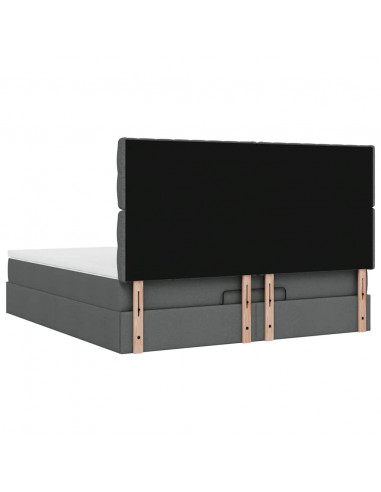 Struttura Letto Pouf con Materasso 160x200 cm in Tessuto