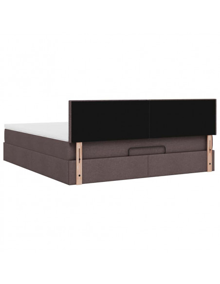 Struttura Letto Pouf con Materasso 180x200 cm in Tessuto
