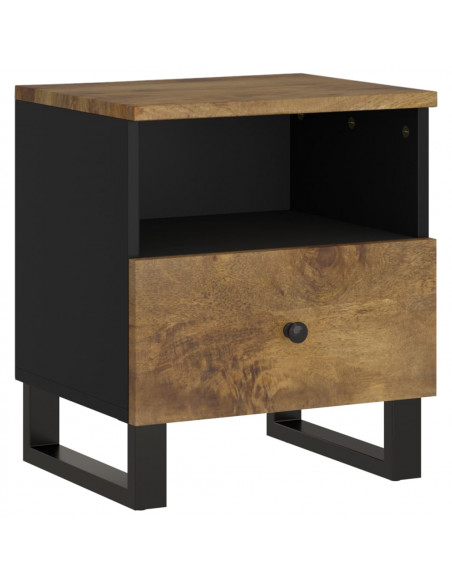 Comodini 2pz in Legno Massello di Mango e Legno Multistrato