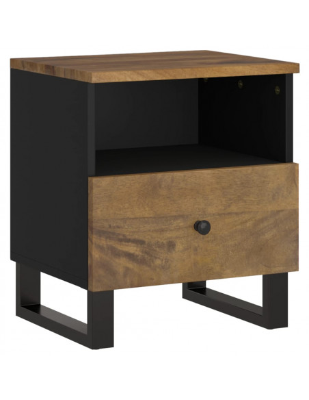 Comodini 2pz in Legno Massello di Mango e Legno Multistrato