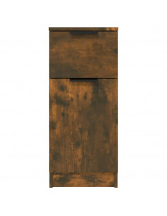Credenze 2 pz Rovere Fumo 30x30x70 cm in Legno Multistrato