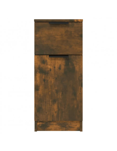 Credenze 2 pz Rovere Fumo 30x30x70 cm in Legno Multistrato