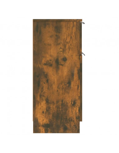 Credenze 2 pz Rovere Fumo 30x30x70 cm in Legno Multistrato