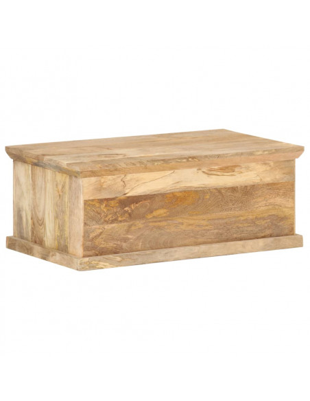 Tavolino da Salotto con Anta 90x50x35cm Legno Massello di Mango