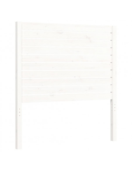 Giroletto con Testiera Bianco Small Single Legno Massello