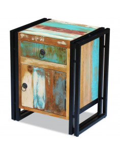 Comodino in Legno Massello di Recupero