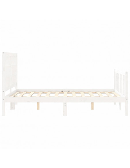 Giroletto con Testiera Bianco Small Double Legno Massello