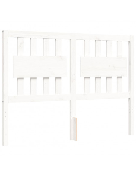 Giroletto con Testiera Bianco Small Double Legno Massello