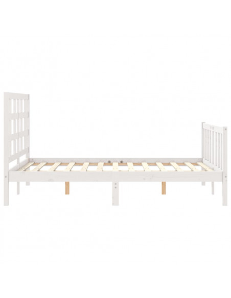 Giroletto con Testiera Bianco Small Double Legno Massello