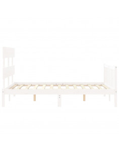 Giroletto con Testiera Bianco Small Double Legno Massello