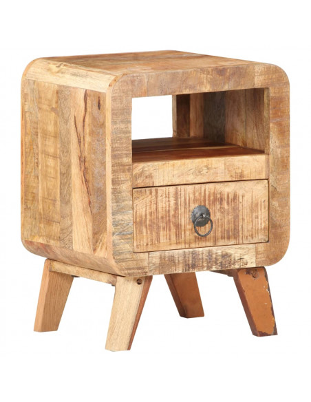 Comodino 30x30x41 cm in Legno di Mango Grezzo