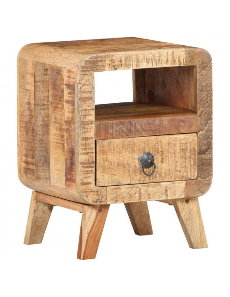 Comodino 30x30x41 cm in Legno di Mango Grezzo