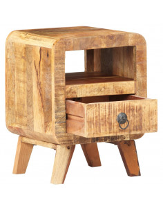 Comodino 30x30x41 cm in Legno di Mango Grezzo 2