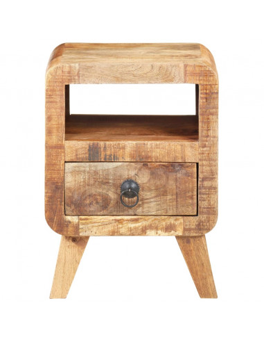 Comodino 30x30x41 cm in Legno di Mango Grezzo