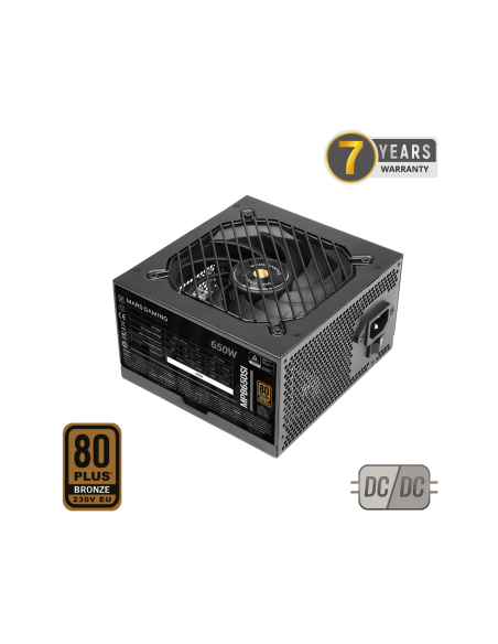 MARSGAMING ALIMENTATORE MPB650SI  650W 80PLUS BRONZE APFC 2X PCIE6+2PIN