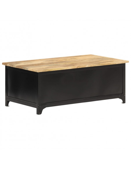 Tavolino da Salotto 90x50x35 cm in Legno Massello di Mango