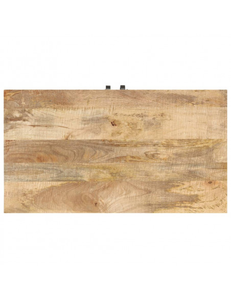 Tavolino da Salotto 90x50x35 cm in Legno Massello di Mango