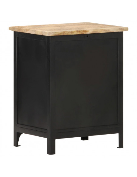 Comodino 40x30x50 cm in Legno Massello di Mango