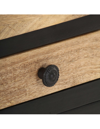 Comodino 40x30x50 cm in Legno Massello di Mango